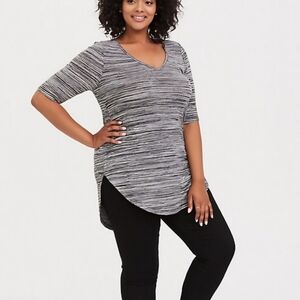 Torrid Grey Marled Hacci Favorite Tunic Tee
